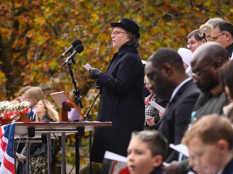Pictured is: The Act of Commitment is read by Captain Sarah Listers of the Salvation Army
Picture: Keith Woodland (121121-129)