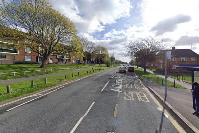 The collision happened in Allaway Avenue, Paulsgrove. Picture: Google Street View.