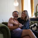 Craig and Briony, in the reception of their winning 'stand out space' at Royal Haslar, Interior Design Masters, Series 6 Episode 3