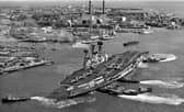 HMS Ark Royal A marvellous photograph from Mike Nolans collection. HMS Ark Royal berthing at South Railway Jetty in 1972.