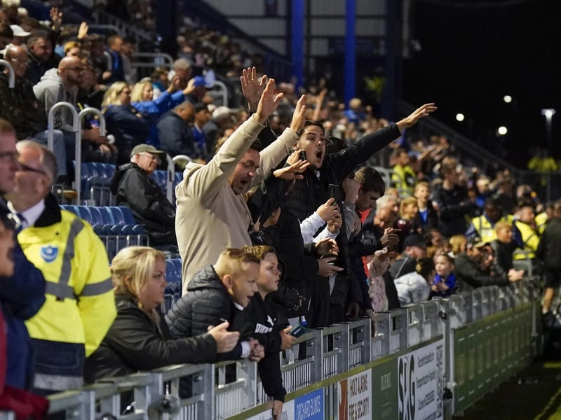 These fans do their best to generate an atmosphere inside the ground prior to kick-off