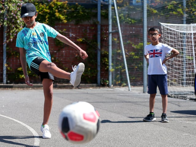 Carter Burdett, 10, takes a shot at goal.Picture: Chris  Moorhouse (270724-46)