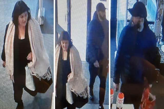 Police wish to speak to these people after expensive outdoor clothes were stolen from Cotswold Outdoor, Lower Northam Road, Hedge End. Picture: Hampshire and Isle of Wight Constabulary.