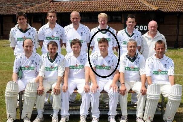 James Johnson (circled) hit an unbeaten 95 as Emsworth 3rds defeated Gosport Borough 3rds in the Hampshire League.