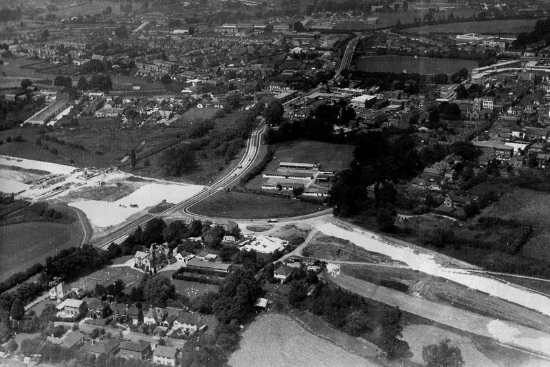 The construction of the Havant bypass around 1964. The road from Havant to Hayling runs to the left. Picture: Tony Triggs collection.