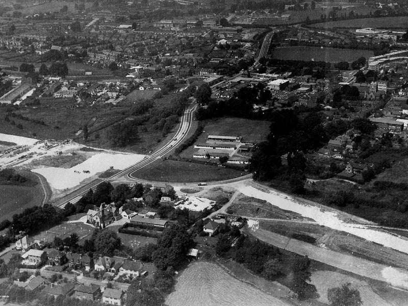 The construction of the Havant bypass around 1964. The road from Havant to Hayling runs to the left. Picture: Tony Triggs collection.