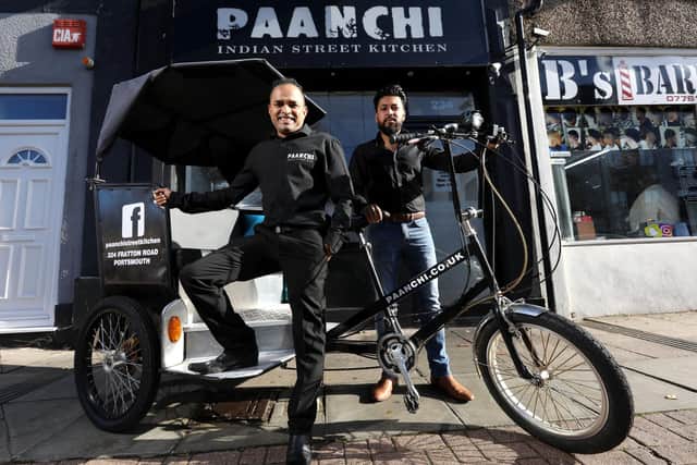 Operations manager Amirul Ali, left, and business owner Shahriar Uddin at Paanchi Indian Street Kitchen, Fratton Road. Picture: Chris Moorhouse