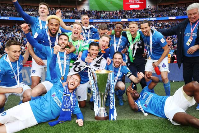 Pompey won the EFL Trophy in 2019. Picture: Joe Pepler