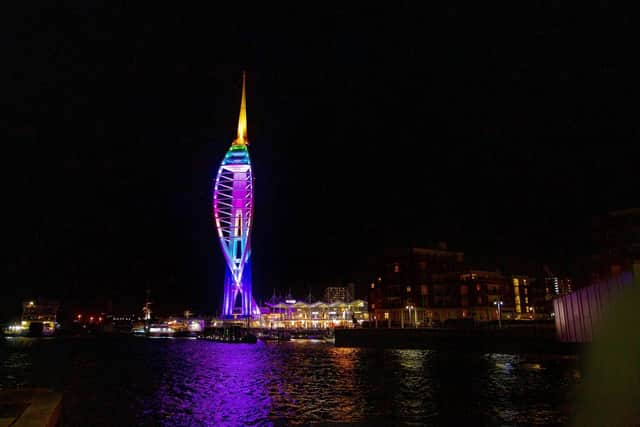 A new lighting system at the Spinnaker Tower has contributed to energy savings in Portsmouth