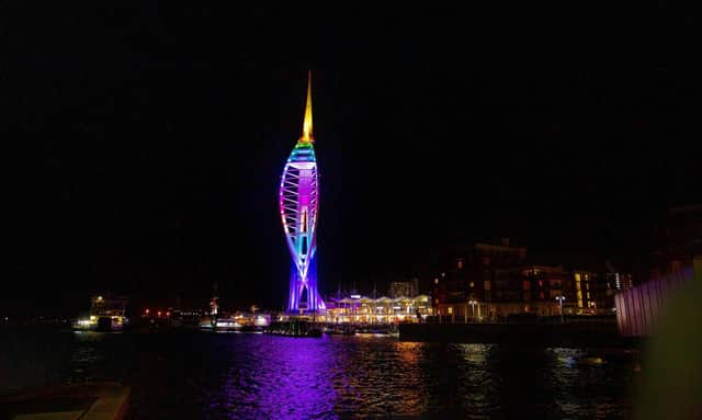 A new lighting system at the Spinnaker Tower has contributed to energy savings in Portsmouth