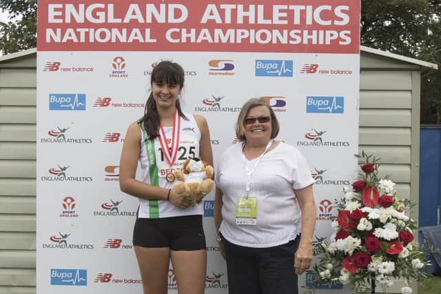 Serena Vincent with coach Bronwin Carter. Picture: Paul Smith