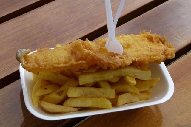 Fish and chips are a British takeaway staple.