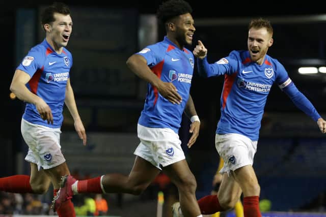 Ellis Harrison has been in close communication with John Marquis, left, and Tom Naylor, right, while football is suspended. Picture: Robin Jones