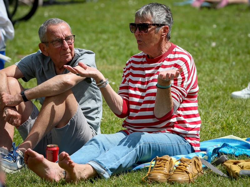 Enjoying the music. Live at the Bandstand, Victoria Park, Portsmouth
Picture: Chris Moorhouse (010624-44)