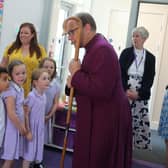Bishop Rob Wickham with youngsters attending Cornerstone C of E Primary School. Picture: Neil Pugmire