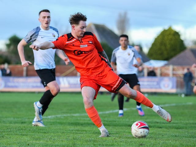 AFC Portchester (orange) v Pagham. Picture by Nathan Lipsham