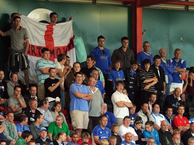 These fans made the relatively short trip to Dean Court in 2010 to see Pompey take on Bournemouth in pre-season