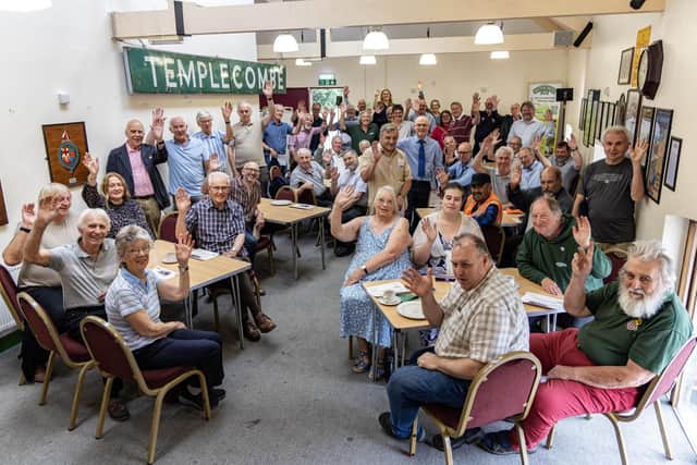Long-service volunteers celebrate at The Watercress Line lunch.