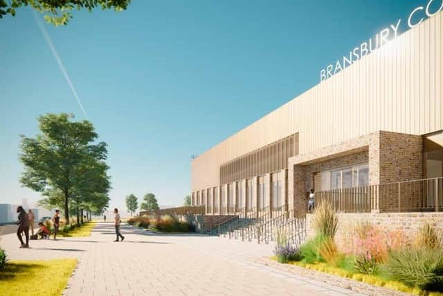 A CGI of the proposed new Bransbury Park leisure centre. Credit: Portsmouth City Council