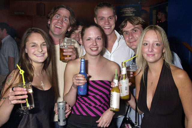 Clubbers enjoying a night out at Bar Bluu in Southsea in the 00s