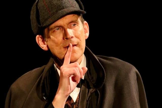 Jonathan Redwood as Sherlock Holmes in Fareham Musical society's production of Sherlock Holmes - The Final Problem, at the Ashcroft Arts Centre in Fareham, November 2022