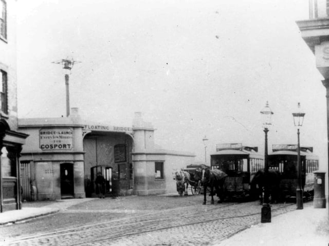Gosport Ferry ticket office taken at Point, Old Portsmouth we see the former ticket office. Undated