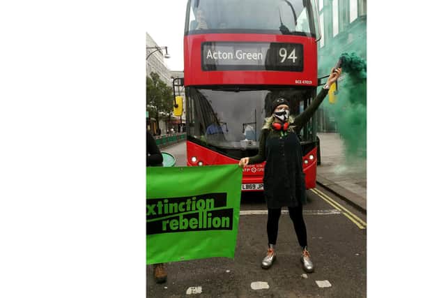 XR Southsea member Selma Heimedinger at the London protest
