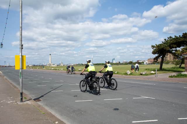 Police officers patrolling Southsea seafront. Picture: Emma Terracciano