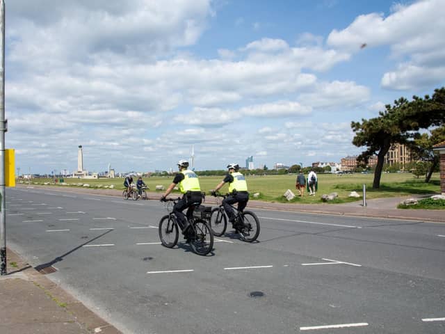 Police officers patrolling Southsea seafront. Picture: Emma Terracciano