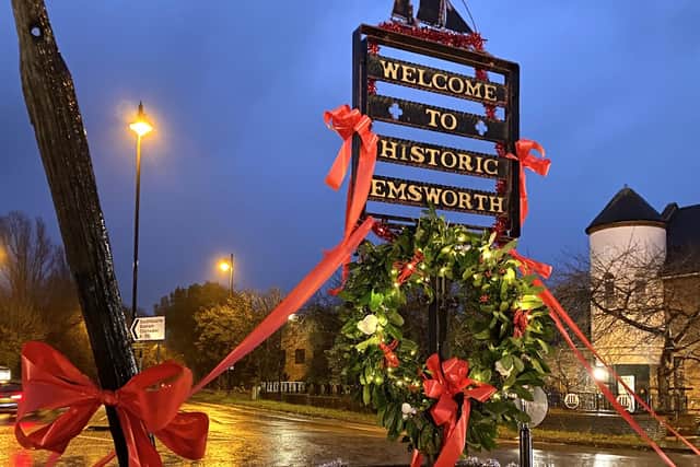 Blooms & Wishes decorated the roundabout in Emsworth