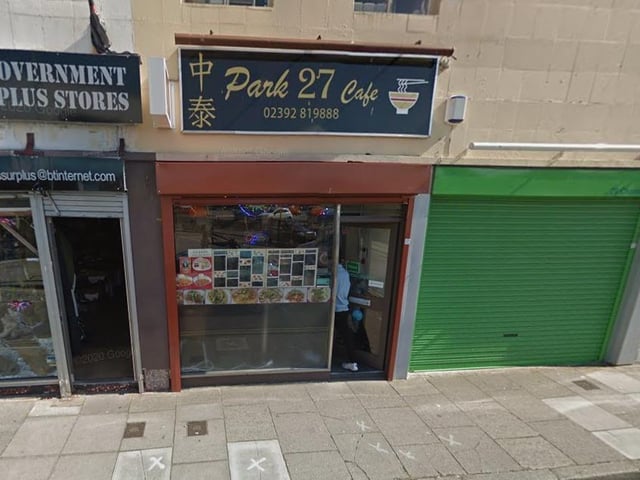 Park 27 Cafe, Portsmouth, has a Google rating of 4.5 with 120 reviews.