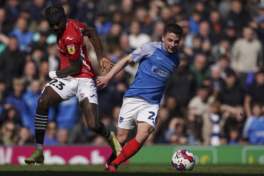 John Mousinho has praised Tom Lowery's Pompey displays since his long-awaited return from injury. Picture: Jason Brown/ProSportsImages