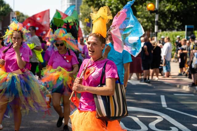 Carnival goers at Queens Street, Portmouth in 2022. Photo by Matthew Clark