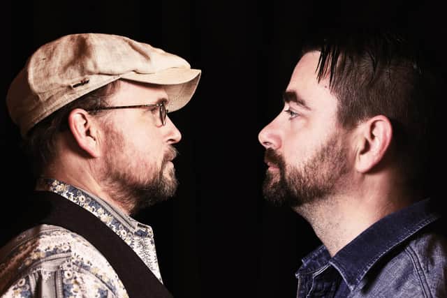 Ron Block, left, and Damien O’Kane  play Chidham Village Hall on July 4, 2022