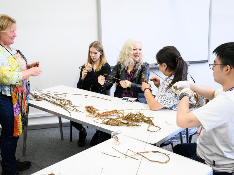 Pictured is: Willow craft workshop.
Picture: Keith Woodland (170721-22)