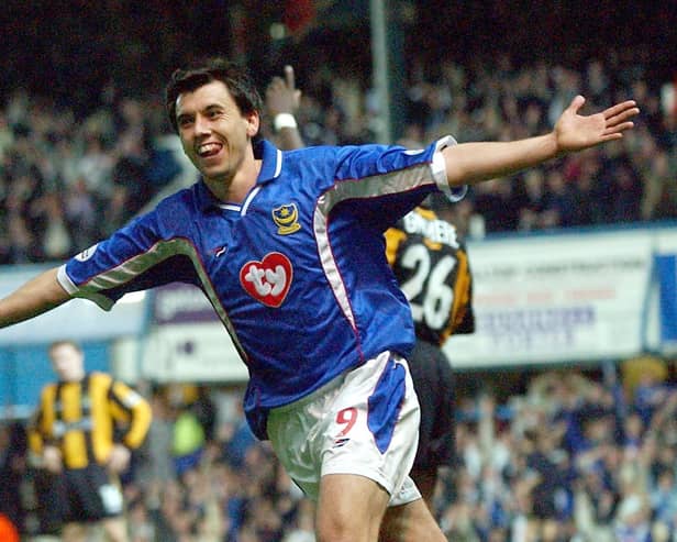 Svetoslav Todorov scores the goal which seals promotion against Burnley 20 years ago today. Picture by Mick Young
