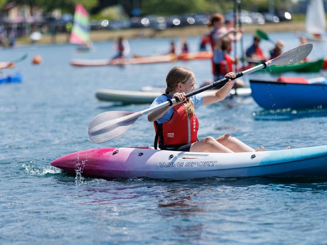Lots of people took advantage of the kayaking on offer. Picture:Marcin Jedrysiak