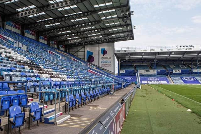 Hundreds of Pompey fans have signed a petition demanding they be allowed back into Fratton Park and other football stadiums across the UK. Picture: Habibur Rahman