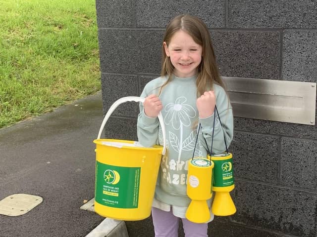Six-year-old Alanna walked over 13 miles to raise money for Hampshire and Isle of Wight Air Ambulance.