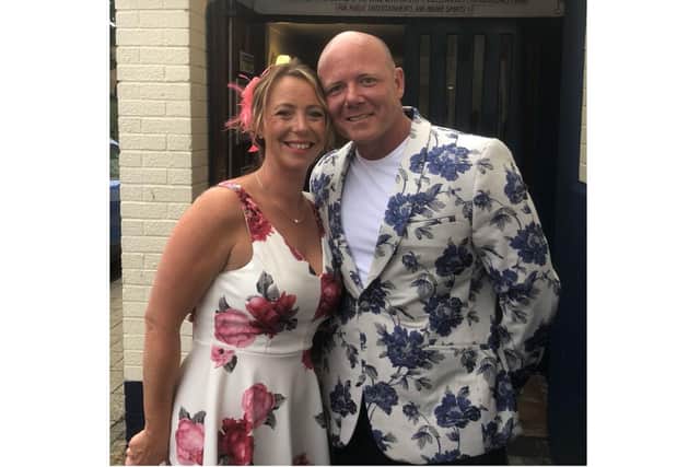 Dad-of-two Simon Cooper was visiting his sister-in-law in Gosport when a freak accident meant he was left paralysed from the neck down, and his family launched a fundraiser for adaptations to his home. Pictured: Simon with his wife Leanne