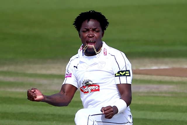 Fidel Edwards has played his last competitive game for Hampshire. Photo by Charlie Crowhurst/Getty Images.