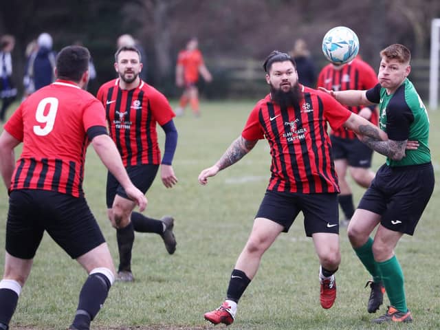 Saturn Royale (green) defeated Fairfields 4-0. Picture: Stuart Martin