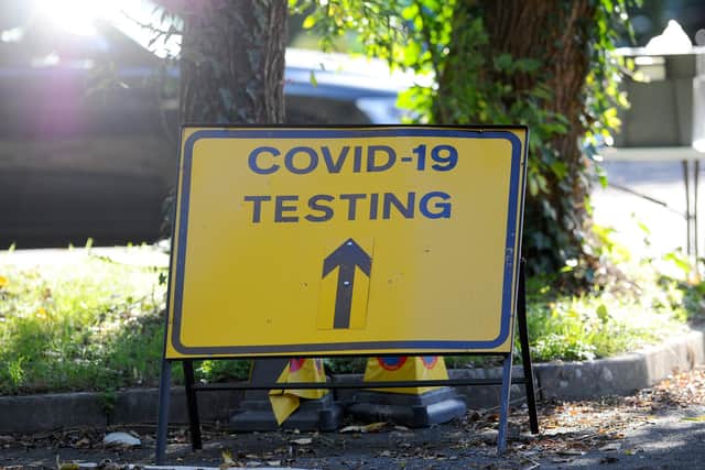 The Covid-19 testing site at Lysses car park in Fareham, on Thursday, October 15.
Picture: Sarah Standing (151020-7940)