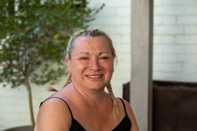 Karen Andrews (54), landlady at The Stag where the darts marathon was held.
