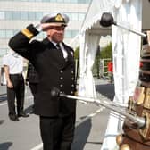 Visitors flocked to a flotilla of NATO warships when Cardiff hosted a Meet the Forces day – although those stepping aboard HMS Duncan were confronted by one of the most dangerous aliens in the universe... Duncan the Dalek. Picture: L(Phot) Nicky Wilson/Royal Navy