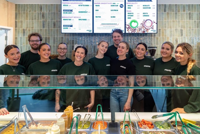 Owner Lynsay Crellin and her team at Positive Eats on Palmerston Road.. Picture: Mike Cooter (030224)