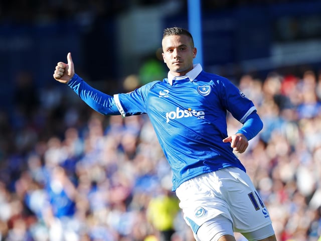 During the first of two spells at Fratton Park, Aston Villa loanee Michael Drennan registered on his Pompey debut in a 5-1 defeat at Scunthorpe under Richie Barker. Picture: Joe Pepler
