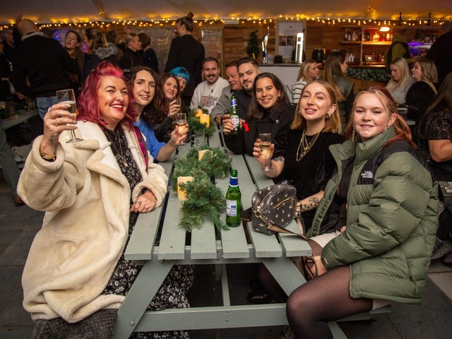 Launch night of Queens Hotel Winter Lodge 2023  in Southsea on Friday 24th of Novermber 2023Pictured: People having fun at the lodgePicture: Habibur Rahman