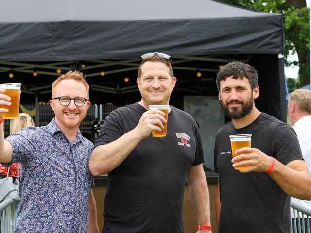 Pictured - Chris, Burt and Lee getting in the mood. Photos by Alex Shute.
