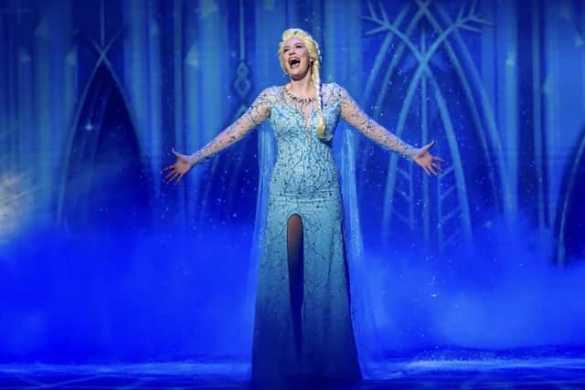 Abbie Warner as Elsa in Portsmouth Theatres' production of Frozen at Theatre Royal